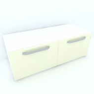 Armonia Comoda alba cu 2 sertare cu manere fronturi MDF Vanilie Armonia Comoda alba cu 2 sertare cu manere fronturi MDF Vanilie